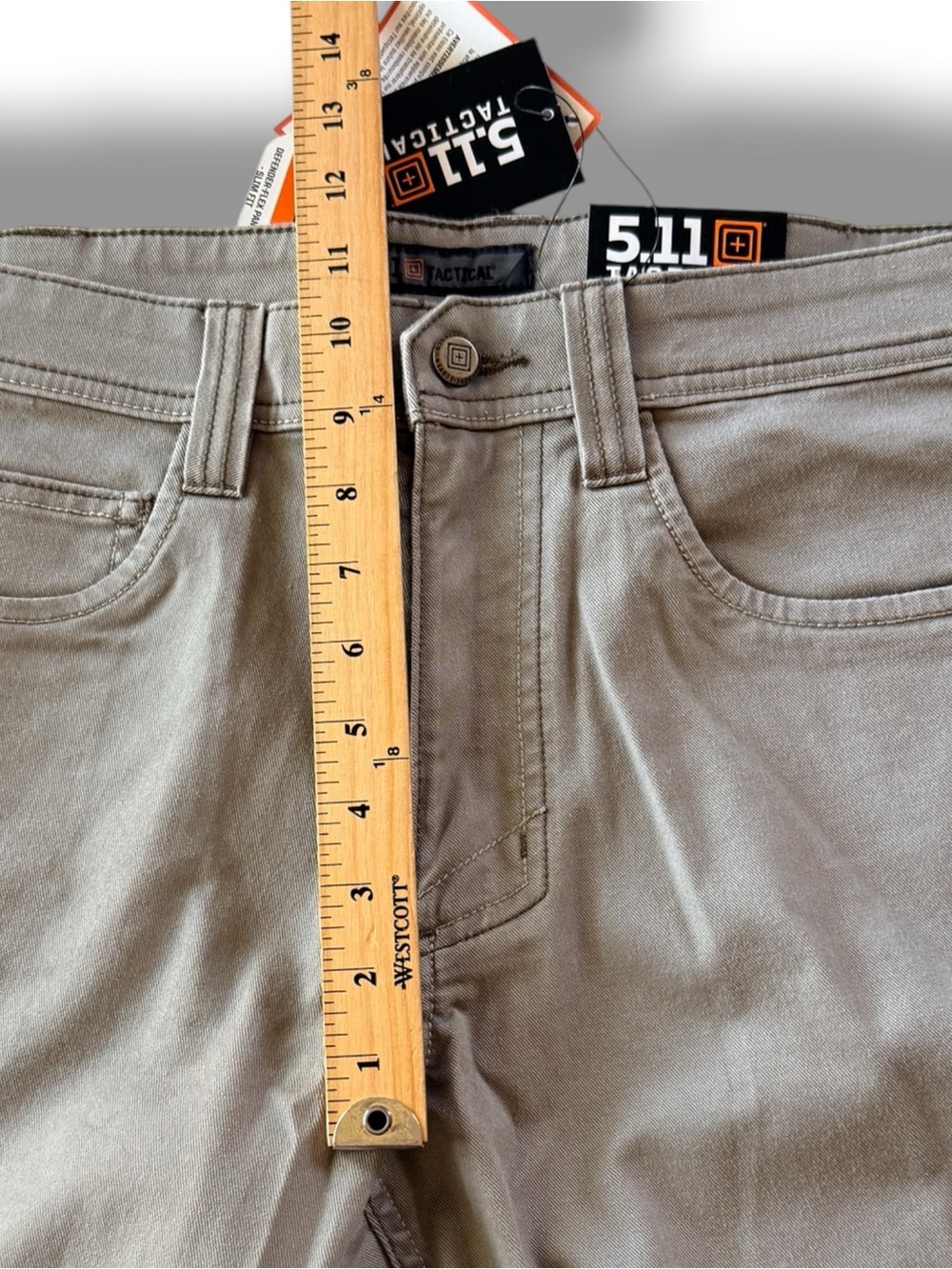 5.11 Tactical Defender-Flex Slim Pants 74464 in Stone Size 34X32 NWT - Picture 7 of 9